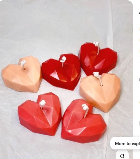 Diamond Heart Candle