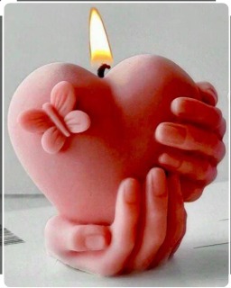 Heart in Hand Candle